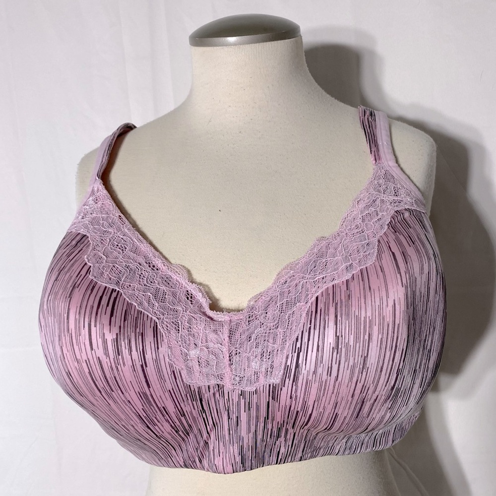 Voglio Pink Black With Pink Lace Bra 44DDD